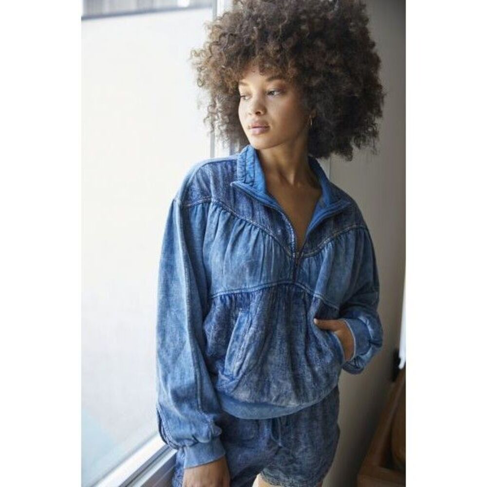 Out From Under Urban Outfitters Phoenix Quilted Half-Zip Sweatshirt Top M 280035